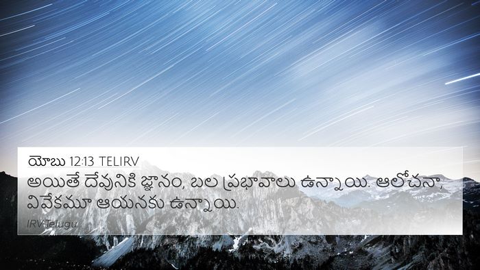 యోబు 12:13 TELIRV Bible Verse Image