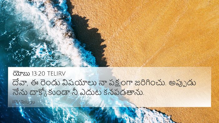 యోబు 13:20 TELIRV 4K Wallpaper - దేవా, ఈ రెండు - 4K Wallpaper Bible Verse