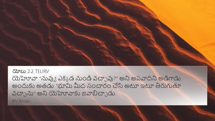 యోబు 2:2 TELIRV Bible Verse Image