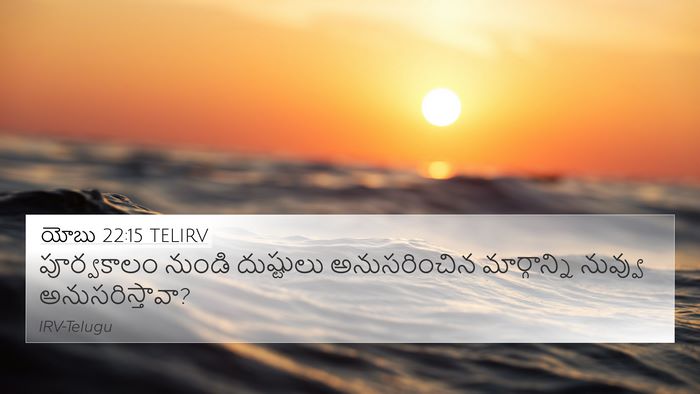 యోబు 22:15 TELIRV Bible Verse Image
