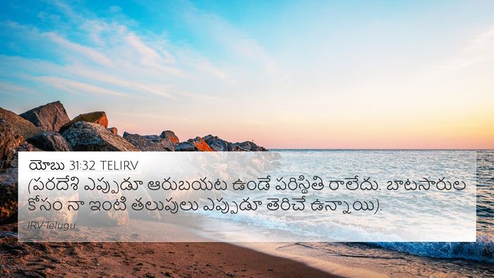యోబు 31:32 TELIRV Bible Verse Image