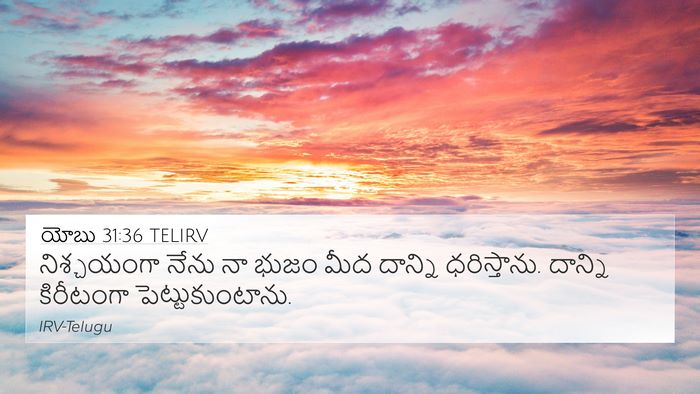 యోబు 31:36 TELIRV 4K Wallpaper - నిశ్చయంగా నేను నా - 4K Wallpaper Bible Verse