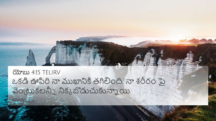 యోబు 4:15 TELIRV 4K Wallpaper - ఒకడి ఊపిరి నా - 4K Wallpaper Bible Verse