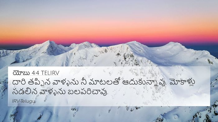 యోబు 4:4 TELIRV 4K Wallpaper - దారి తప్పిన - 4K Wallpaper Bible Verse