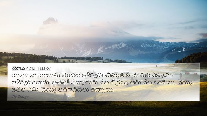 యోబు 42:12 TELIRV Bible Verse Image