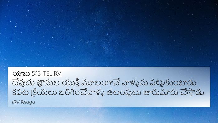 యోబు 5:13 TELIRV Bible Verse Image