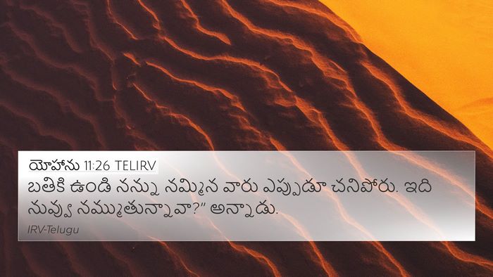 యోహాను 11:26 TELIRV Bible Verse Image