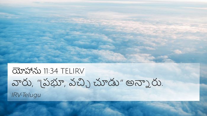 యోహాను 11:34 TELIRV 4K Wallpaper - వారు, “ప్రభూ, వచ్చి - 4K Wallpaper Bible Verse