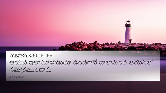 యోహాను 8:30 TELIRV Bible Verse Image