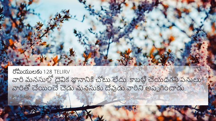 రోమీయులకు 1:28 TELIRV Bible Verse Image
