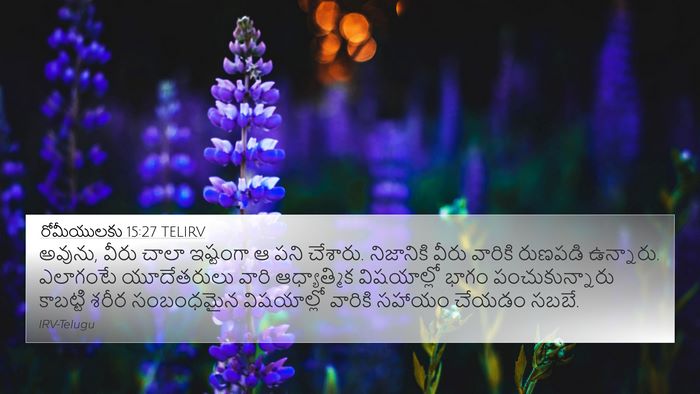 రోమీయులకు 15:27 TELIRV Bible Verse Image