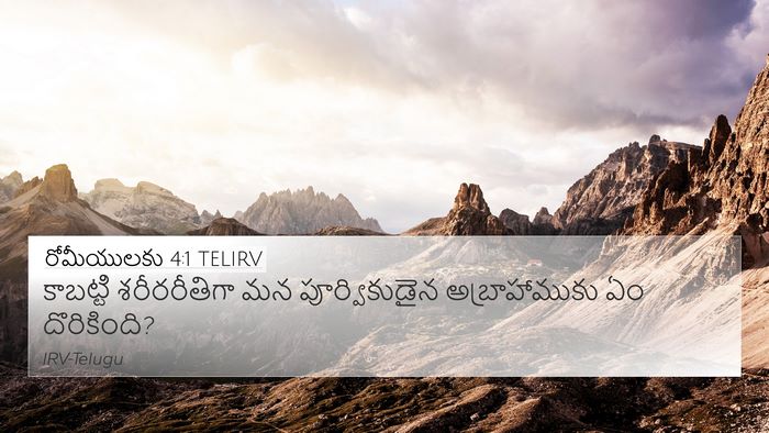 రోమీయులకు 4:1 TELIRV Bible Verse Image