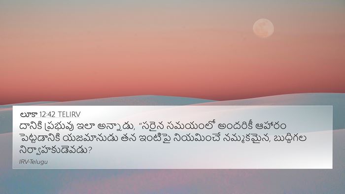 లూకా 12:42 TELIRV Bible Verse Image