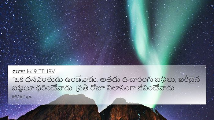 లూకా 16:19 TELIRV Bible Verse Image