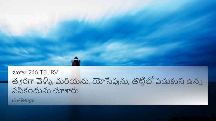లూకా 2:16 TELIRV 4K Wallpaper - త్వరగా వెళ్ళి, - 4K Wallpaper Bible Verse