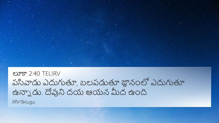 లూకా 2:40 TELIRV Bible Verse Image