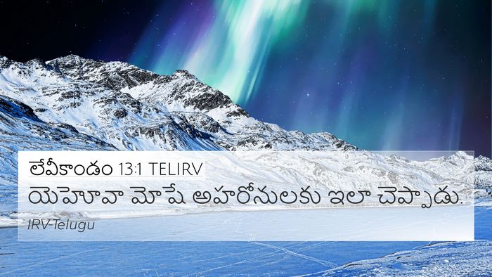 లేవీకాండం 13:1 TELIRV Bible Verse Image