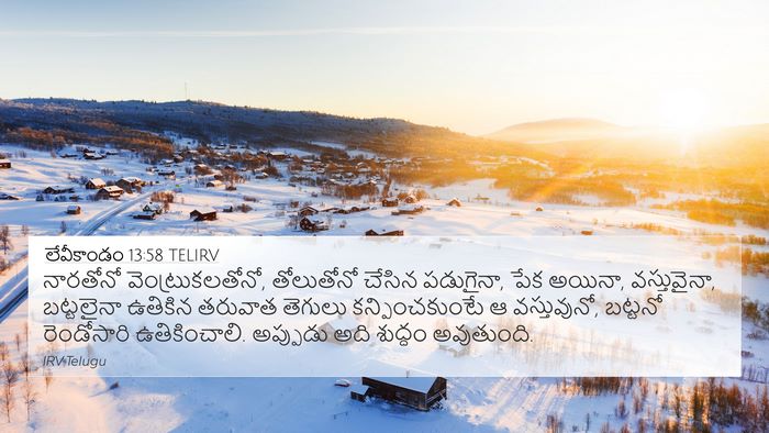 లేవీకాండం 13:58 TELIRV 4K Wallpaper - నారతోనో - 4K Wallpaper Bible Verse