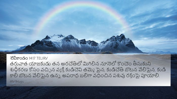 లేవీకాండం 14:17 TELIRV Bible Verse Image