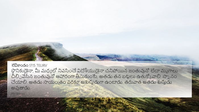 లేవీకాండం 17:15 TELIRV Bible Verse Image
