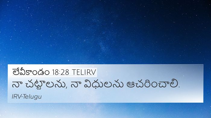 లేవీకాండం 18:28 TELIRV Bible Verse Image