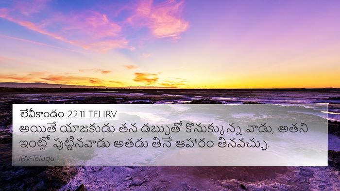 లేవీకాండం 22:11 TELIRV 4K Wallpaper - అయితే యాజకుడు తన - 4K Wallpaper Bible Verse