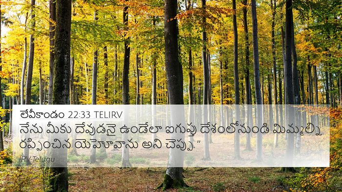 లేవీకాండం 22:33 TELIRV Bible Verse Image