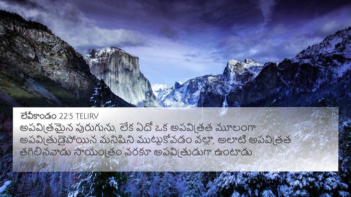 లేవీకాండం 22:5 TELIRV 4K Wallpaper - అపవిత్రమైన - 4K Wallpaper Bible Verse