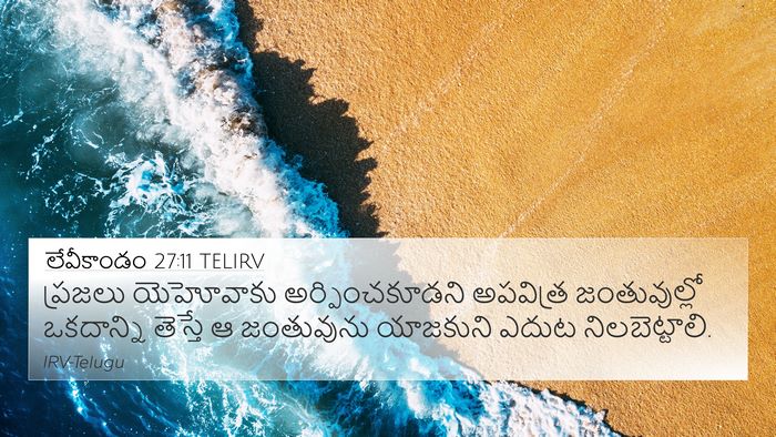 లేవీకాండం 27:11 TELIRV Bible Verse Image