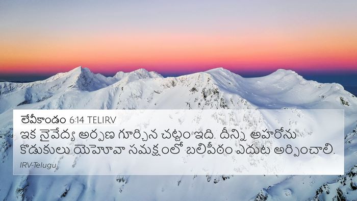 లేవీకాండం 6:14 TELIRV Bible Verse Image