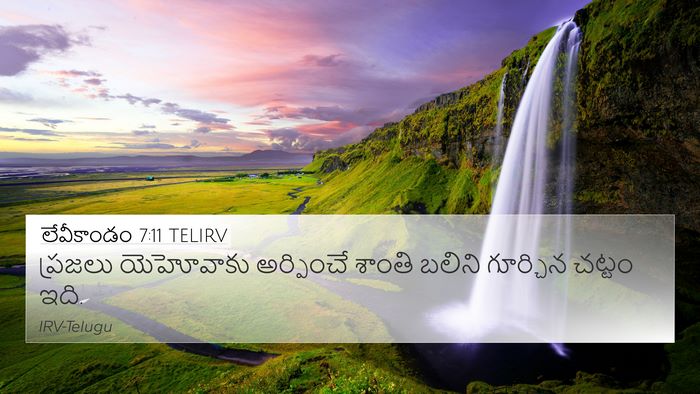 లేవీకాండం 7:11 TELIRV Bible Verse Image
