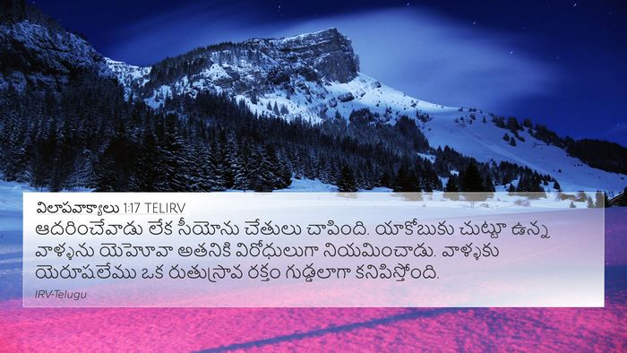 విలాపవాక్యాలు 1:17 TELIRV Bible Verse Image