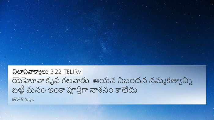 విలాపవాక్యాలు 3:22 TELIRV Bible Verse Image