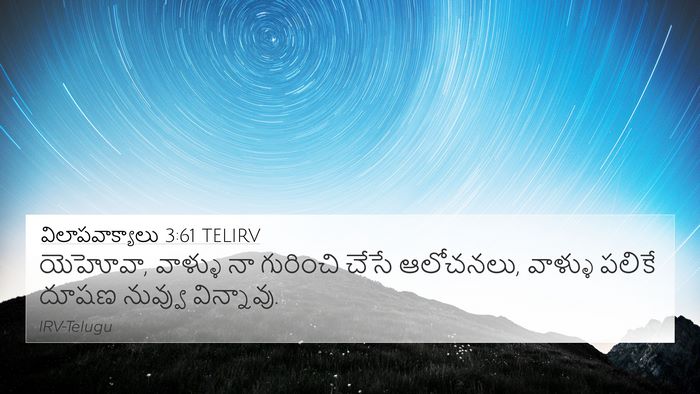 విలాపవాక్యాలు 3:61 TELIRV Bible Verse Image