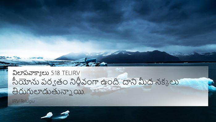 విలాపవాక్యాలు 5:18 TELIRV Bible Verse Image