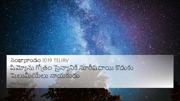 సంఖ్యాకాండం 10:19 TELIRV Bible Verse Image