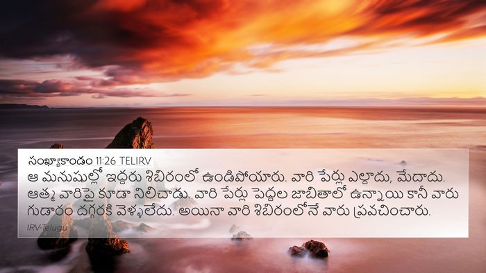 సంఖ్యాకాండం 11:26 TELIRV Bible Verse Image