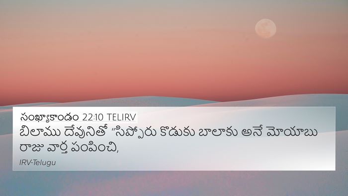 సంఖ్యాకాండం 22:10 TELIRV Bible Verse Image
