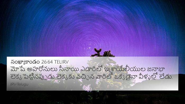 సంఖ్యాకాండం 26:64 TELIRV Bible Verse Image