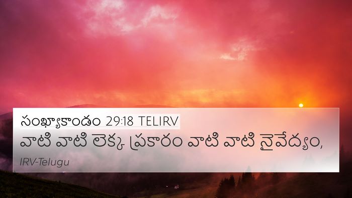 సంఖ్యాకాండం 29:18 TELIRV Bible Verse Image