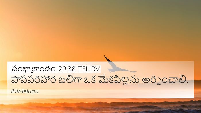 సంఖ్యాకాండం 29:38 TELIRV 4K Wallpaper - పాపపరిహార బలిగా - 4K Wallpaper Bible Verse