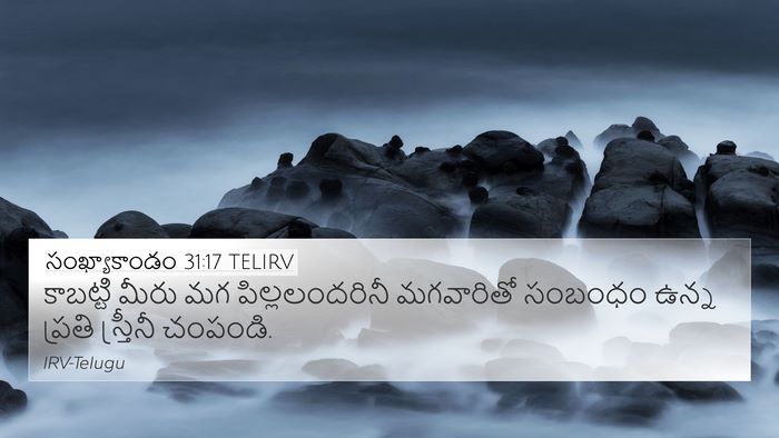 సంఖ్యాకాండం 31:17 TELIRV Bible Verse Image