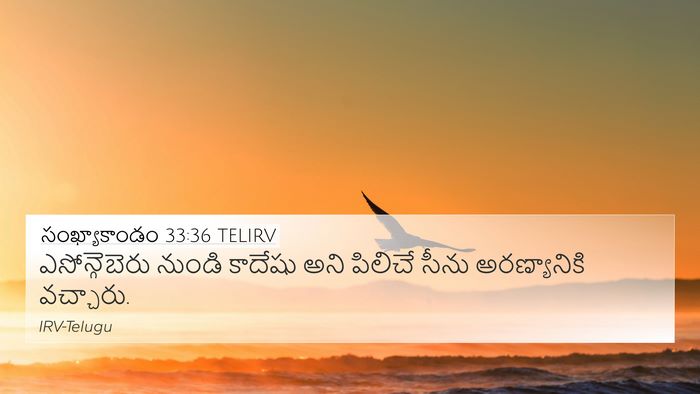 సంఖ్యాకాండం 33:36 TELIRV 4K Wallpaper - ఎసోన్గెబెరు నుండి - 4K Wallpaper Bible Verse