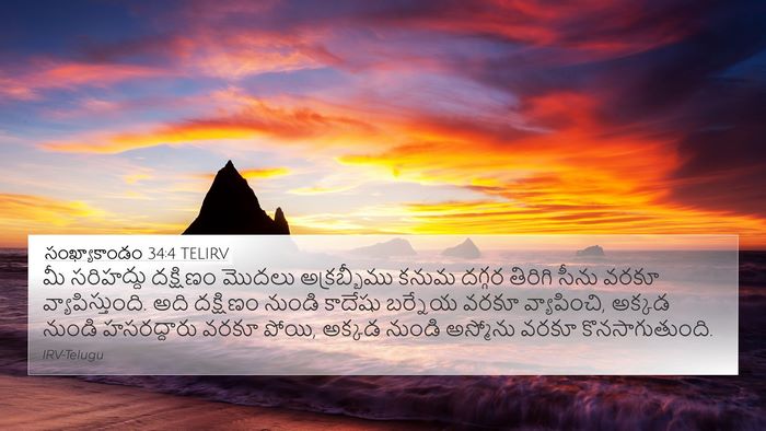 సంఖ్యాకాండం 34:4 TELIRV Bible Verse Image