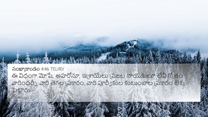 సంఖ్యాకాండం 4:46 TELIRV 4K Wallpaper - ఈ విధంగా మోషే, - 4K Wallpaper Bible Verse