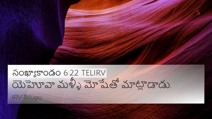 సంఖ్యాకాండం 6:22 TELIRV Bible Verse Image