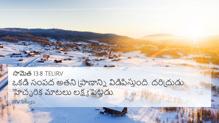 సామెత 13:8 TELIRV Bible Verse Image