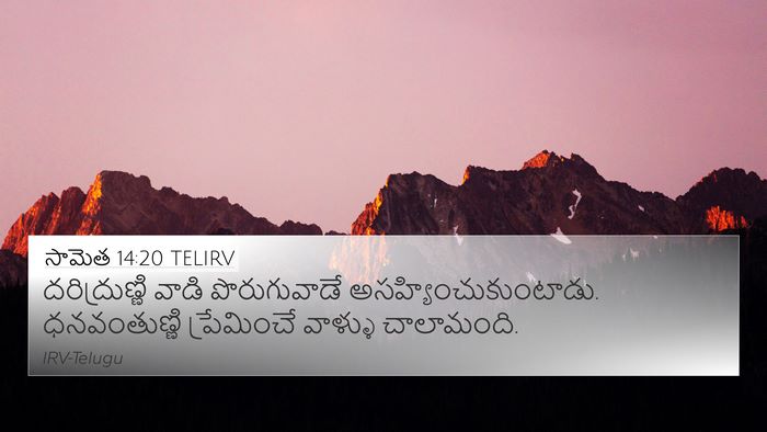 సామెత 14:20 TELIRV Bible Verse Image