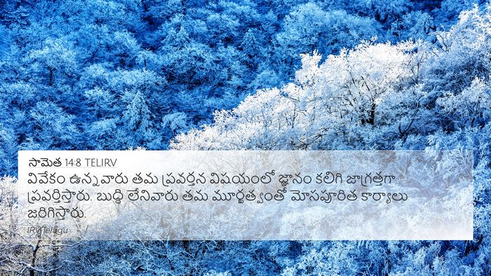 సామెత 14:8 TELIRV Bible Verse Image
