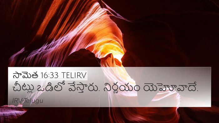 సామెత 16:33 TELIRV Bible Verse Image